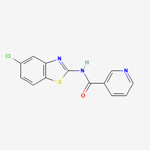 molecular formula C13H8ClN3OS B5393528 N-(5-chloro-1,3-benzothiazol-2-yl)nicotinamide 