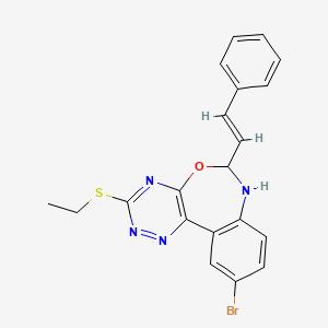 10-bromo-3-(ethylthio)-6-(2-phenylvinyl)-6,7-dihydro[1,2,4]triazino[5,6-d][3,1]benzoxazepine