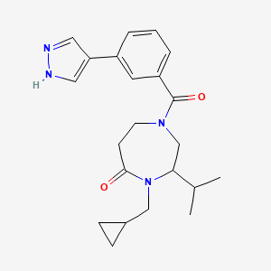 4-(cyclopropylmethyl)-3-isopropyl-1-[3-(1H-pyrazol-4-yl)benzoyl]-1,4-diazepan-5-one