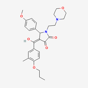 3-hydroxy-5-(4-methoxyphenyl)-4-(3-methyl-4-propoxybenzoyl)-1-[2-(morpholin-4-yl)ethyl]-2,5-dihydro-1H-pyrrol-2-one