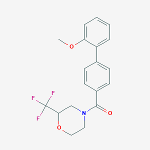 molecular formula C19H18F3NO3 B5393571 4-[(2'-methoxybiphenyl-4-yl)carbonyl]-2-(trifluoromethyl)morpholine 