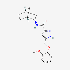 N-[(1R*,2R*,4S*)-bicyclo[2.2.1]hept-2-yl]-5-[(2-methoxyphenoxy)methyl]-1H-pyrazole-3-carboxamide