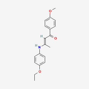 molecular formula C19H21NO3 B5393598 (E)-3-(4-ethoxyanilino)-1-(4-methoxyphenyl)but-2-en-1-one 