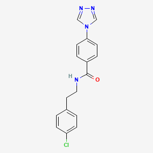 molecular formula C17H15ClN4O B5393612 N-[2-(4-chlorophenyl)ethyl]-4-(1,2,4-triazol-4-yl)benzamide 