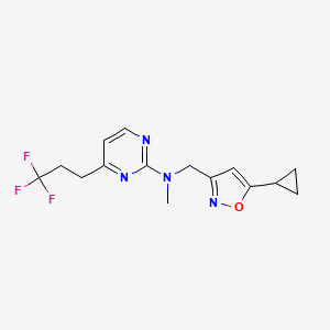 N-[(5-cyclopropylisoxazol-3-yl)methyl]-N-methyl-4-(3,3,3-trifluoropropyl)pyrimidin-2-amine