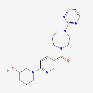 1-{5-[(4-pyrimidin-2-yl-1,4-diazepan-1-yl)carbonyl]pyridin-2-yl}piperidin-3-ol