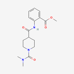 molecular formula C17H23N3O4 B5393632 METHYL 2-[1-(DIMETHYLCARBAMOYL)PIPERIDINE-4-AMIDO]BENZOATE 