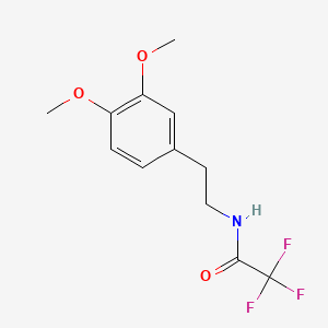 molecular formula C12H14F3NO3 B5393645 Acetamide, N-(2-(3,4-dimethoxyphenyl)ethyl)-2,2,2-trifluoro- CAS No. 13230-71-2