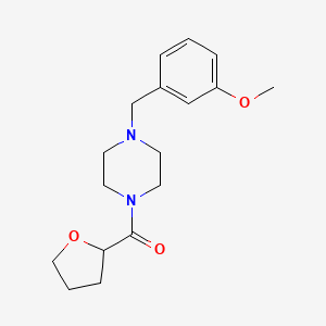 molecular formula C17H24N2O3 B5393648 1-(3-methoxybenzyl)-4-(tetrahydro-2-furanylcarbonyl)piperazine 