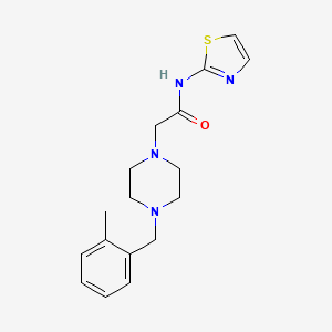 molecular formula C17H22N4OS B5393664 2-{4-[(2-METHYLPHENYL)METHYL]PIPERAZIN-1-YL}-N-(1,3-THIAZOL-2-YL)ACETAMIDE 