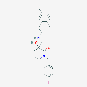 3-({[2-(2,5-dimethylphenyl)ethyl]amino}methyl)-1-(4-fluorobenzyl)-3-hydroxypiperidin-2-one