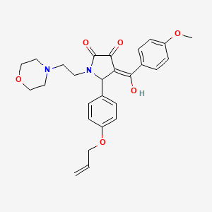 molecular formula C27H30N2O6 B5393701 3-hydroxy-4-(4-methoxybenzoyl)-1-[2-(morpholin-4-yl)ethyl]-5-[4-(prop-2-en-1-yloxy)phenyl]-2,5-dihydro-1H-pyrrol-2-one 