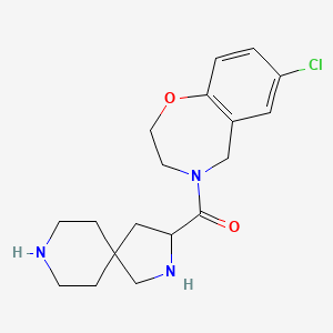 molecular formula C18H24ClN3O2 B5393742 7-chloro-4-(2,8-diazaspiro[4.5]dec-3-ylcarbonyl)-2,3,4,5-tetrahydro-1,4-benzoxazepine dihydrochloride 