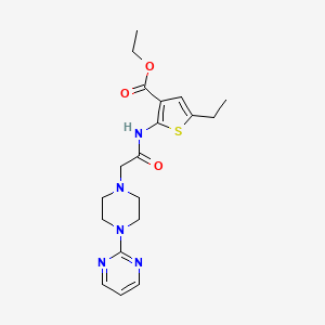 ethyl 5-ethyl-2-({[4-(2-pyrimidinyl)-1-piperazinyl]acetyl}amino)-3-thiophenecarboxylate