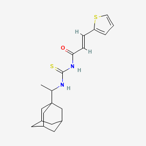 (E)-N-[1-(1-adamantyl)ethylcarbamothioyl]-3-thiophen-2-ylprop-2-enamide