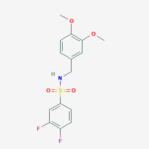 molecular formula C15H15F2NO4S B5393763 N-(3,4-dimethoxybenzyl)-3,4-difluorobenzenesulfonamide 