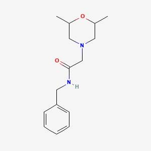 molecular formula C15H22N2O2 B5393777 N-benzyl-2-(2,6-dimethyl-4-morpholinyl)acetamide 