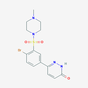 6-{4-bromo-3-[(4-methyl-1-piperazinyl)sulfonyl]phenyl}-3(2H)-pyridazinone