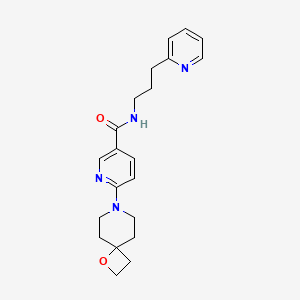 6-(1-oxa-7-azaspiro[3.5]non-7-yl)-N-(3-pyridin-2-ylpropyl)nicotinamide