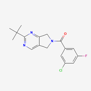 2-tert-butyl-6-(3-chloro-5-fluorobenzoyl)-6,7-dihydro-5H-pyrrolo[3,4-d]pyrimidine