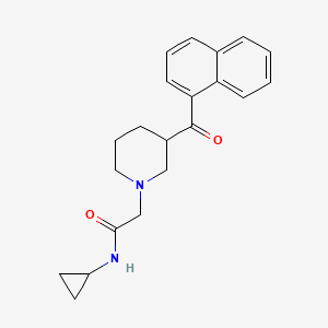 molecular formula C21H24N2O2 B5393863 N-cyclopropyl-2-[3-(1-naphthoyl)piperidin-1-yl]acetamide 