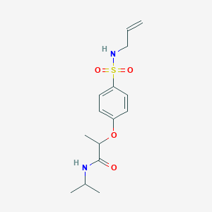 molecular formula C15H22N2O4S B5393864 2-{4-[(allylamino)sulfonyl]phenoxy}-N-isopropylpropanamide 