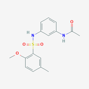 N-[3-[(2-methoxy-5-methylphenyl)sulfonylamino]phenyl]acetamide