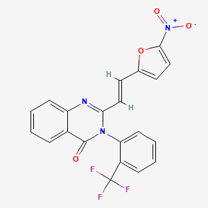 2-[2-(5-nitro-2-furyl)vinyl]-3-[2-(trifluoromethyl)phenyl]-4(3H)-quinazolinone