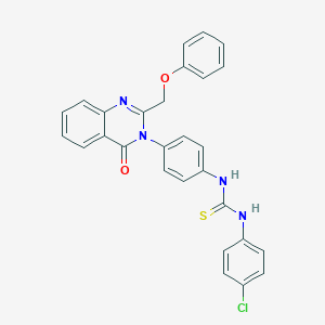 B053939 Thiourea, N-(4-chlorophenyl)-N'-(4-(4-oxo-2-(phenoxymethyl)-3(4H)-quinazolinyl)phenyl)- CAS No. 118526-00-4
