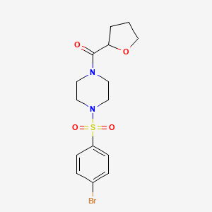 {4-[(4-BROMOPHENYL)SULFONYL]PIPERAZINO}(TETRAHYDRO-2-FURANYL)METHANONE