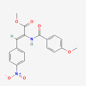 methyl (Z)-2-[(4-methoxybenzoyl)amino]-3-(4-nitrophenyl)prop-2-enoate