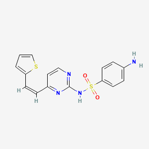 4-amino-N-[4-[(Z)-2-thiophen-2-ylethenyl]pyrimidin-2-yl]benzenesulfonamide