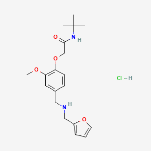 N-tert-butyl-2-[4-[(furan-2-ylmethylamino)methyl]-2-methoxyphenoxy]acetamide;hydrochloride