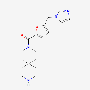 molecular formula C18H24N4O2 B5393963 3-[5-(1H-imidazol-1-ylmethyl)-2-furoyl]-3,9-diazaspiro[5.5]undecane dihydrochloride 