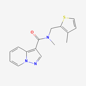 molecular formula C15H15N3OS B5393998 N-methyl-N-[(3-methyl-2-thienyl)methyl]pyrazolo[1,5-a]pyridine-3-carboxamide 