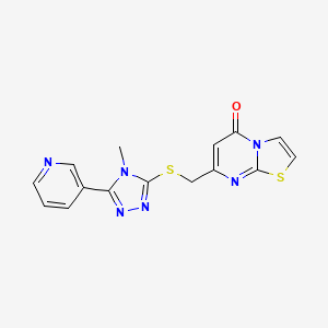 molecular formula C15H12N6OS2 B5394039 7-({[4-METHYL-5-(3-PYRIDYL)-4H-1,2,4-TRIAZOL-3-YL]SULFANYL}METHYL)-5H-[1,3]THIAZOLO[3,2-A]PYRIMIDIN-5-ONE 