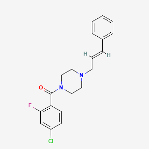 molecular formula C20H20ClFN2O B5394043 1-(4-chloro-2-fluorobenzoyl)-4-(3-phenyl-2-propen-1-yl)piperazine 