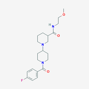 molecular formula C21H30FN3O3 B5394051 1'-(4-fluorobenzoyl)-N-(2-methoxyethyl)-1,4'-bipiperidine-3-carboxamide 