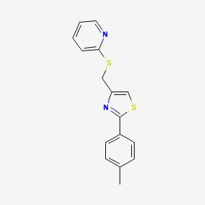 [2-(4-METHYLPHENYL)-1,3-THIAZOL-4-YL]METHYL (2-PYRIDYL) SULFIDE