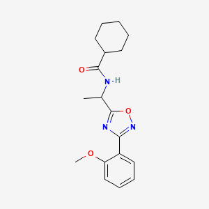 N-{1-[3-(2-methoxyphenyl)-1,2,4-oxadiazol-5-yl]ethyl}cyclohexanecarboxamide