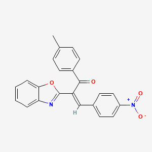 2-(1,3-benzoxazol-2-yl)-1-(4-methylphenyl)-3-(4-nitrophenyl)-2-propen-1-one