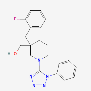 [3-(2-fluorobenzyl)-1-(1-phenyl-1H-tetrazol-5-yl)piperidin-3-yl]methanol