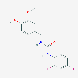 molecular formula C16H16F2N2O3 B5394128 N-(2,4-difluorophenyl)-N'-(3,4-dimethoxybenzyl)urea 