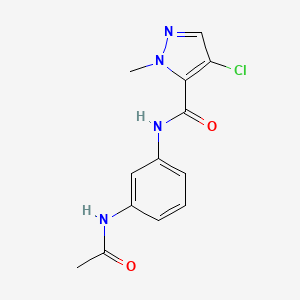 molecular formula C13H13ClN4O2 B5394149 4-CHLORO-N-(3-ACETAMIDOPHENYL)-1-METHYL-1H-PYRAZOLE-5-CARBOXAMIDE 