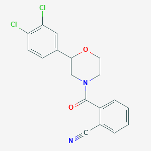 2-{[2-(3,4-dichlorophenyl)morpholin-4-yl]carbonyl}benzonitrile