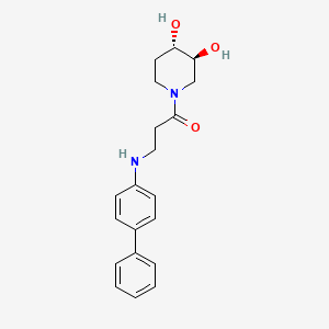 1-[(3S,4S)-3,4-dihydroxypiperidin-1-yl]-3-(4-phenylanilino)propan-1-one