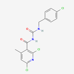 1-[(4-CHLOROPHENYL)METHYL]-3-(2,6-DICHLORO-4-METHYLPYRIDINE-3-CARBONYL)UREA