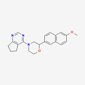 4-[2-(6-methoxy-2-naphthyl)morpholin-4-yl]-6,7-dihydro-5H-cyclopenta[d]pyrimidine