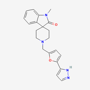 1-methyl-1'-[[5-(1H-pyrazol-5-yl)furan-2-yl]methyl]spiro[indole-3,4'-piperidine]-2-one