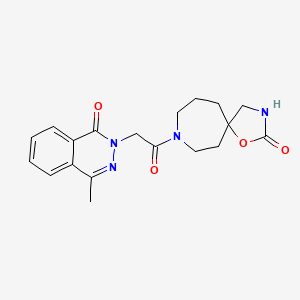 molecular formula C19H22N4O4 B5394219 8-[(4-methyl-1-oxo-2(1H)-phthalazinyl)acetyl]-1-oxa-3,8-diazaspiro[4.6]undecan-2-one 